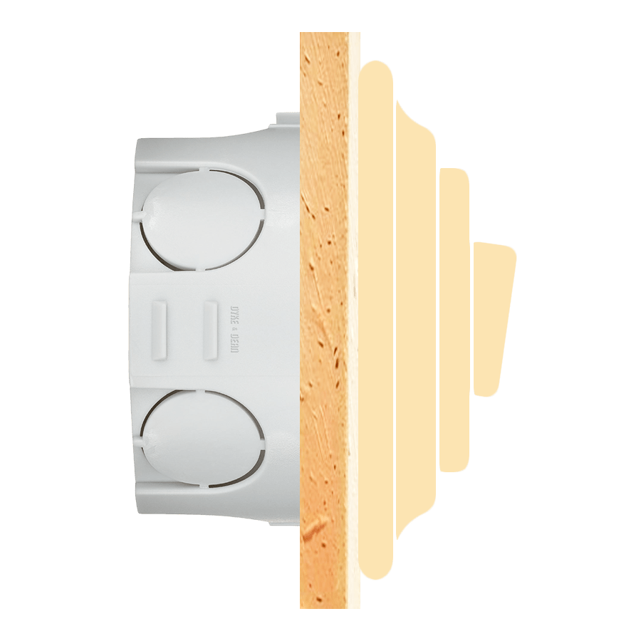 White porcelain toggle wall light switch by Katy Paty