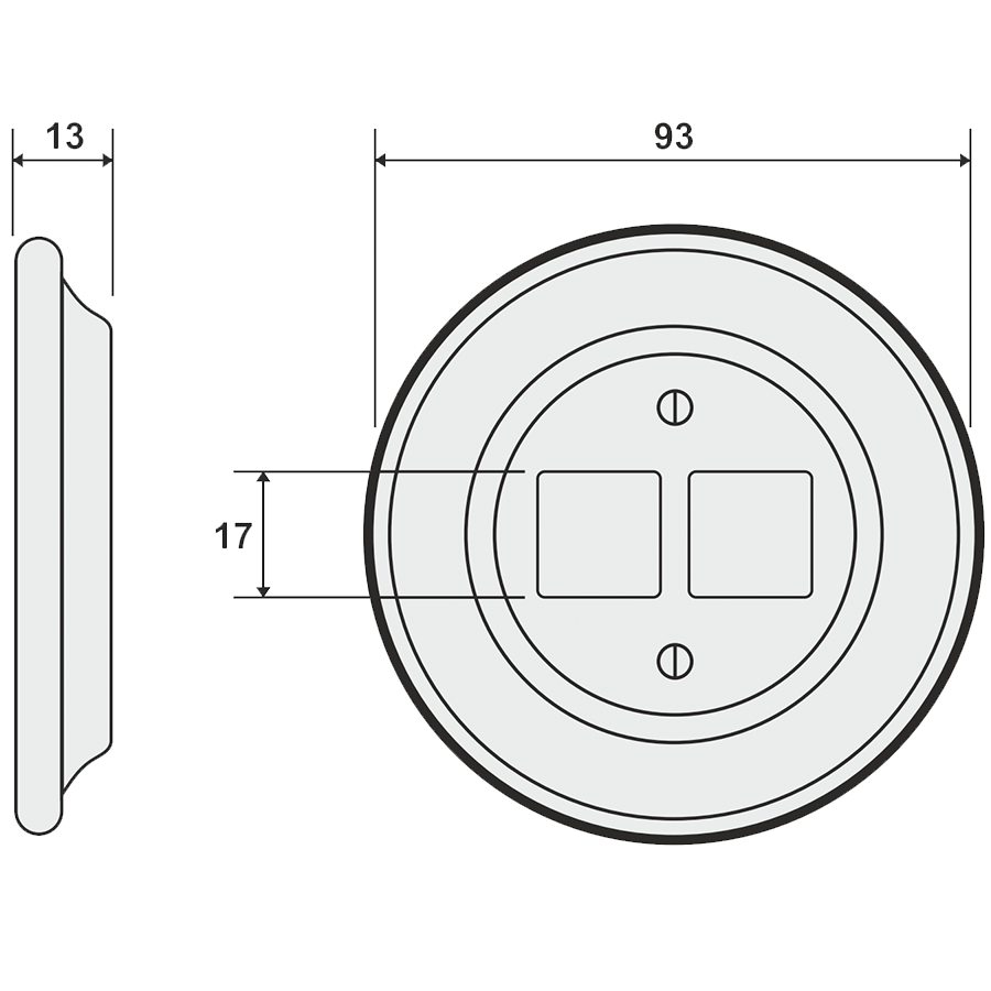 Concha porcelain PC and USB data wall socket by Katy Paty