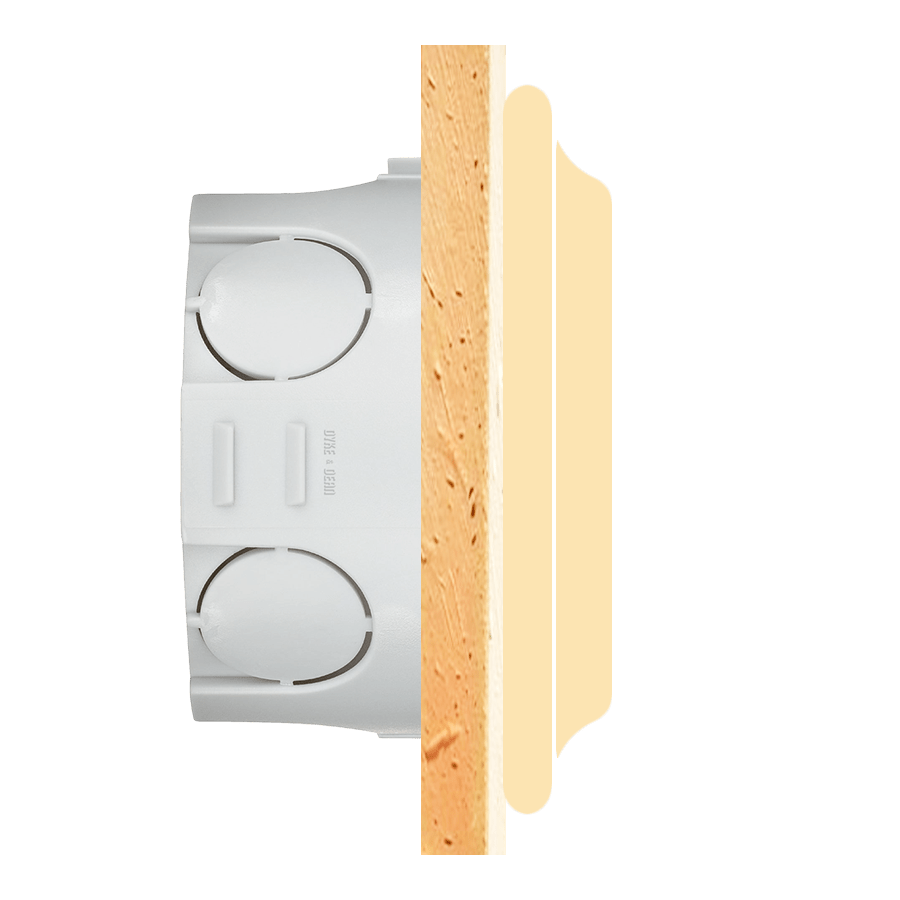 Concha porcelain 2-pin schuko wall socket by Katy Paty