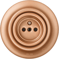 Copper porcelain 2-pin Euro wall socket by Katy Paty