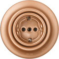 Copper porcelain 2-pin schuko wall socket by Katy Paty