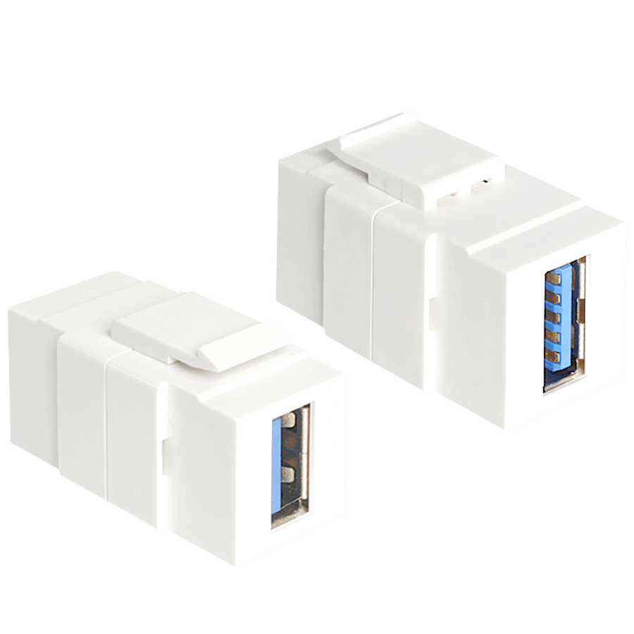 Gold porcelain PC and USB data wall socket by Katy Paty