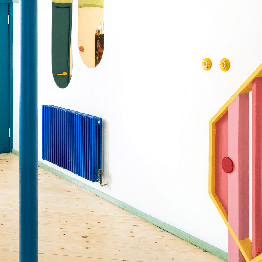 Yellow porcelain PC and USB data wall socket by Katy Paty